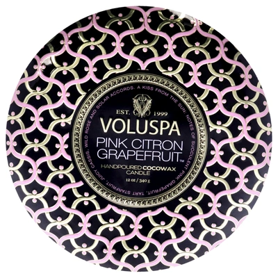 VOLUSPA 3 WICK TIN CANDLE - PINK CITRON GRAPEFRUIT BY VOLUSPA FOR UNISEX - 12 OZ CANDLE