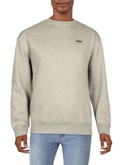 Levi's Mens Crewneck Cozy Sweatshirt In Grey