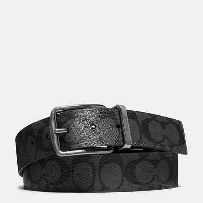 Coach Outlet Harness Buckle Cut To Size Reversible Belt, 30 Mm In Grey