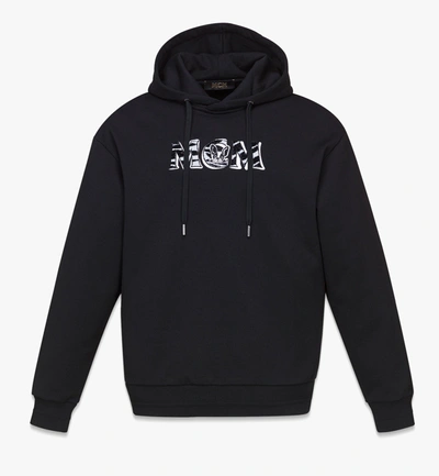 Mcm Men's M Pup Logo Hoodie In Organic Cotton In Black