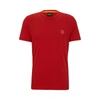 Hugo Boss Cotton-jersey Regular-fit T-shirt With Logo Patch In Red