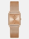 Guess Factory Rose Gold-tone Mesh Analog Watch In Multi