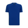 Hugo Boss Cotton-jersey T-shirt With Logo Collar In Blue