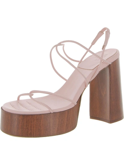 Gia/rhw Rosie 28 Womens Leather Strappy Platform Sandals In Pink