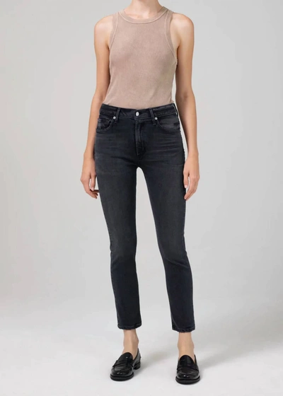 Citizens Of Humanity Ella Mid-rise Cropped Slim Jeans In Multi