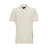 Hugo Boss Regular-fit Polo Shirt In Cotton And Silk In White