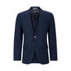 Hugo Boss Slim-fit Jacket In Micro-pattern Stretch Cloth In Dark Blue