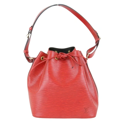 Pre-owned Louis Vuitton Noé Leather Shoulder Bag () In Red