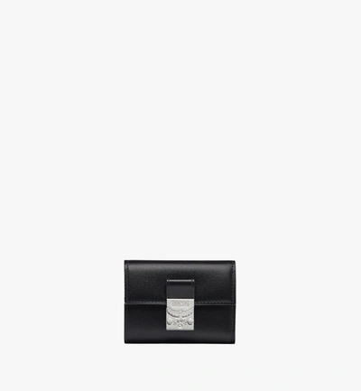Mcm Tracy Trifold Wallet In Spanish Leather In Black