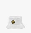 Mcm Bucket Hat In Cubic Monogram Denim Jacquard In White