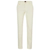 Hugo Boss Slim-fit Trousers In Stretch-cotton Satin In Beige
