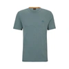 Hugo Boss Cotton-jersey Regular-fit T-shirt With Logo Patch In Light Green