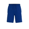 Hugo Boss Men's Stretch-cotton-blend Shorts With Tape Trims In Blue
