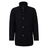 Hugo Boss Relaxed-fit Short Coat In Wool And Cashmere In Blue