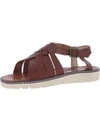 Bearpaw Gloria Womens Leather Woven Huarache Sandals In Brown