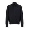 Hugo Boss Zip-up Sweatshirt In Active-stretch Fabric In Dark Blue