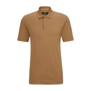HUGO BOSS REGULAR-FIT POLO SHIRT IN COTTON AND SILK