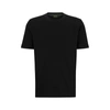 Hugo Boss Cotton-jersey T-shirt With Logo Collar In Black