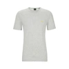 Hugo Boss Regular-fit Logo T-shirt In Organic Cotton In Grey