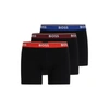 HUGO BOSS TRIPLE-PACK OF STRETCH-COTTON BOXER BRIEFS WITH LOGO WAISTBANDS