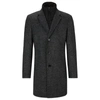 HUGO BOSS SLIM-FIT PATTERNED COAT WITH ZIP-UP INNER