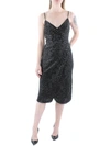 NANETTE LEPORE WOMENS SEQUINED MIDI COCKTAIL AND PARTY DRESS