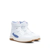 Hugo Boss Basketball-inspired High-top Trainers With Leather And Mesh In White
