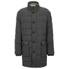 Hugo Boss Regular-fit Padded Coat In A Stretch Wool Blend In Grey
