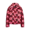 Hugo Boss High-shine Stacked-logo Puffer Jacket With Oversize Collar In Multi