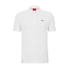 HUGO COTTON-PIQU POLO SHIRT WITH LOGO PRINT