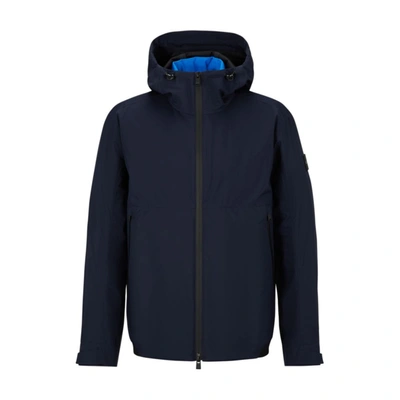Hugo Boss Water-repellent Regular-fit Jacket With Quilted Vest In Dark Blue