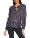 Isabel Marant Etoile Nibel Silk-trim Top In Blue