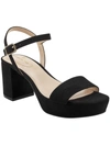 Bandolino Pennie 2 Womens Faux Suede Ankle Strap Slingback Sandals In Black