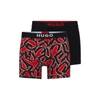 Hugo Boss Two-pack Of Stretch-cotton Boxer Briefs With Logo Waistbands In Multi