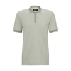 HUGO BOSS MICRO-PATTERNED POLO SHIRT IN COTTON AND SILK
