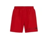 Hugo Boss Swim Shorts With Repeat Logos In Red