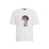 HUGO COTTON-JERSEY RELAXED-FIT T-SHIRT WITH MUSHROOM PRINTS