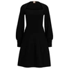 HUGO BOSS LONG-SLEEVED KNITTED DRESS WITH SQUARE NECKLINE