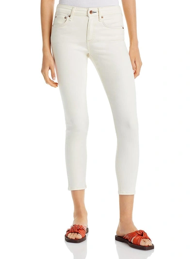 Rag & Bone Cate Womens Mid-rise Skinny Ankle Jeans In White
