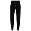 Hugo Boss Regular-fit Tracksuit Bottoms In Virgin Wool In Black