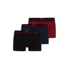 Hugo Boss Three-pack Of Logo-waistband Trunks In Stretch Cotton In Blue