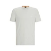 Hugo Boss Cotton-jersey Regular-fit T-shirt With Logo Patch In Grey