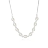 Simona Sterling Silver Or Gold Plated Over Sterling Silver Freshwater Pearl Bead Necklace In Silver
