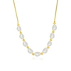 Simona Sterling Silver Or Gold Plated Over Sterling Silver Freshwater Pearl Bead Necklace In Gold