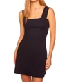 Susana Monaco Stretch Tank Flared Mini Dress In Black