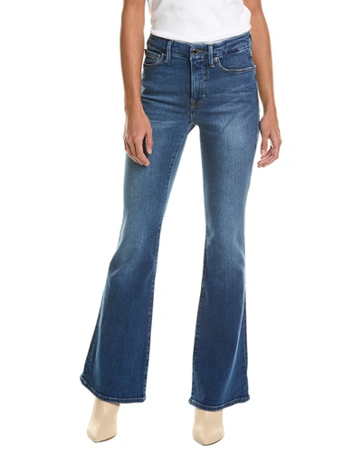 Good American Womens Good Legs Flare Jeans With Split Pockets In Indigo In Blue