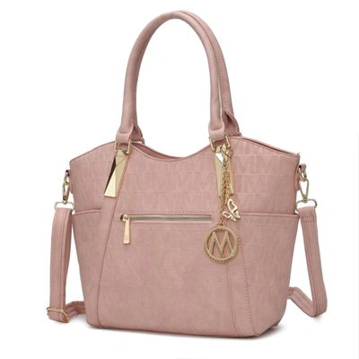 Mkf Collection By Mia K Hazel Vegan Leather Women's Tote Handbag In Pink