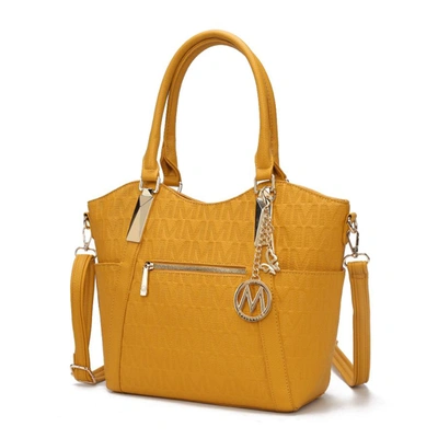 Mkf Collection By Mia K Hazel Vegan Leather Women's Tote Handbag In Yellow