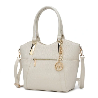 Mkf Collection By Mia K Hazel Vegan Leather Women's Tote Handbag In Beige