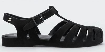 Melissa Possession Velvet Sandals In Black